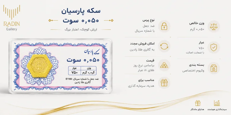 سکه پارسیان ۵۰ سوت