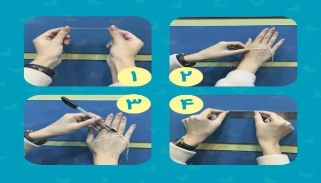 اندازه گیری سایز انگشتر با خط کش