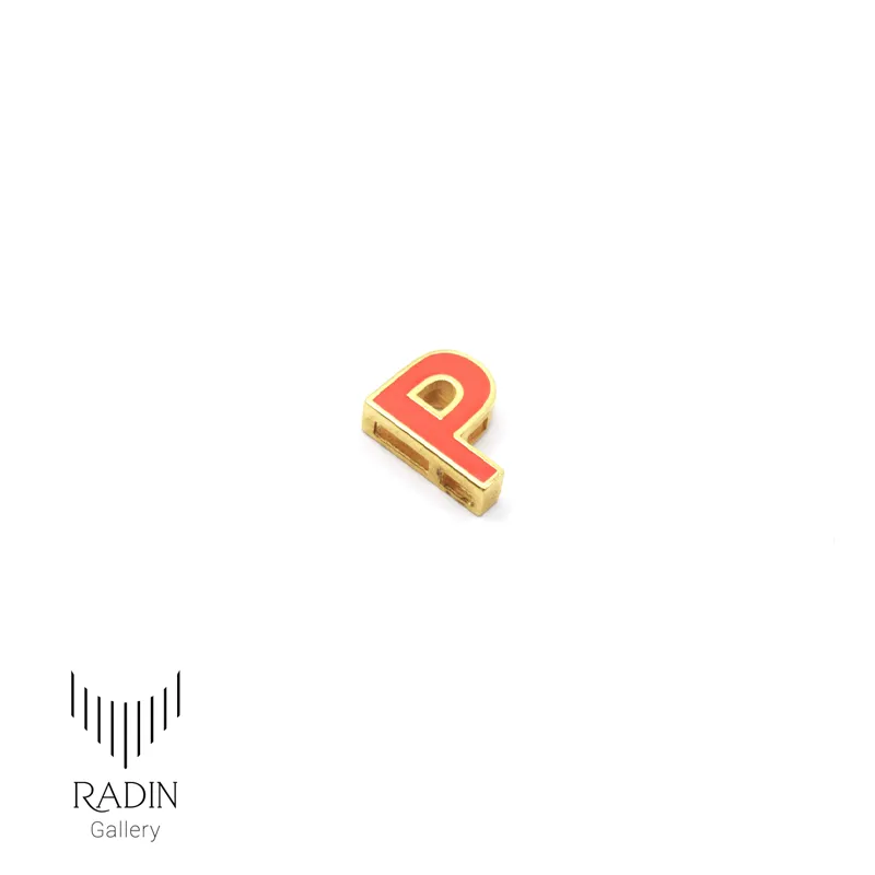 P.RED_11zon پلاک طلا حرف P