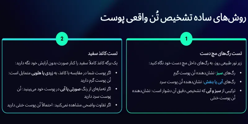 روش های تشخیص تناژ واقعی پوست
