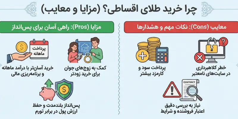 مزایا و معایب خرید طلا قسطی
