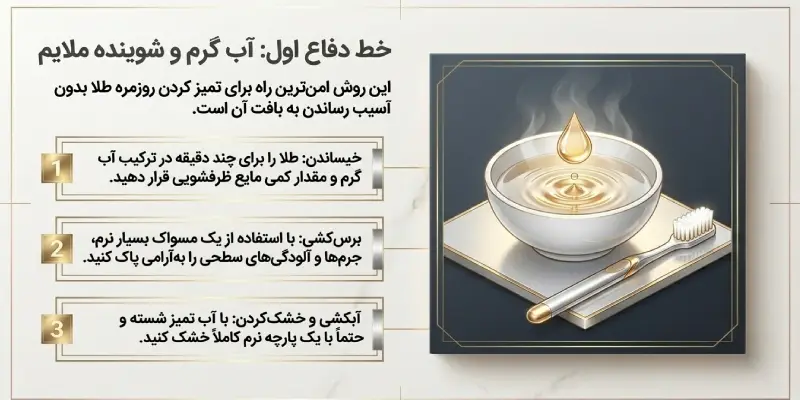 بهترین روش تمیز کردن طلا سیاه